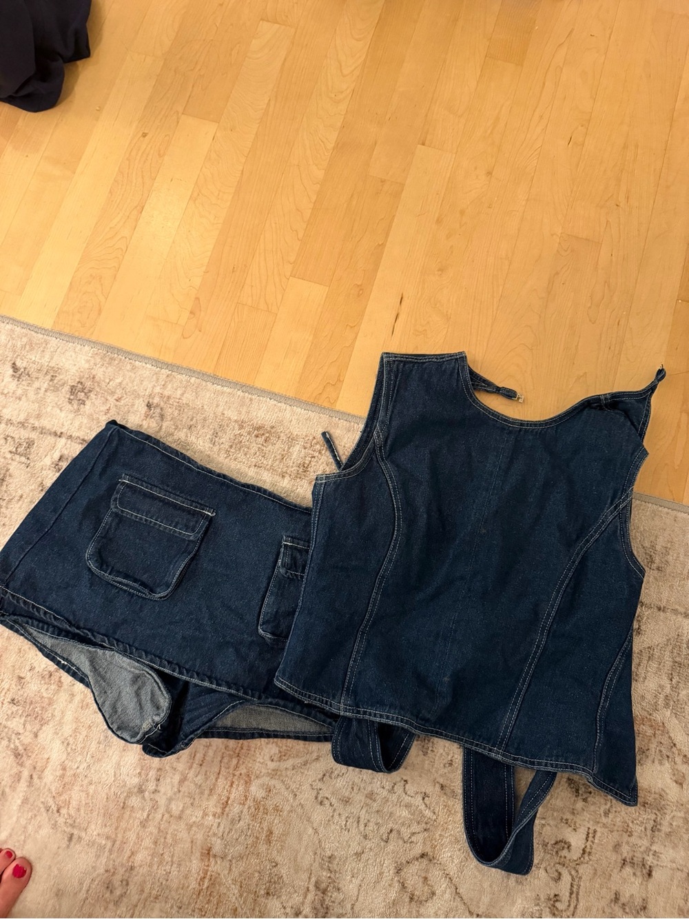 Lioness Countryside Top and Skort Set in Blue Denim - Picture 7 of 9